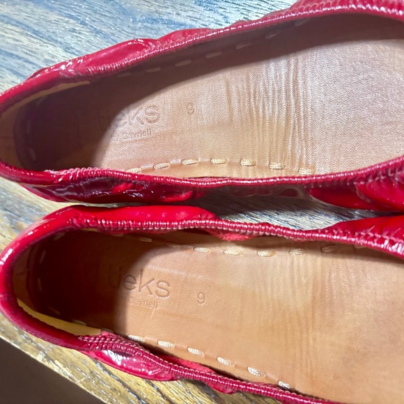 Tieks Red Patent Leather Flats - Picture 2 of 7